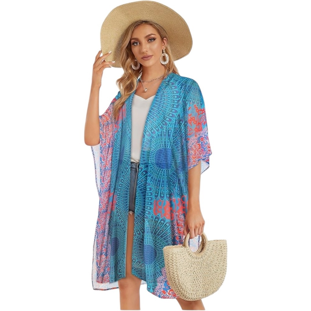 Boho Swim Coverup One Size - Picture 2 of 5